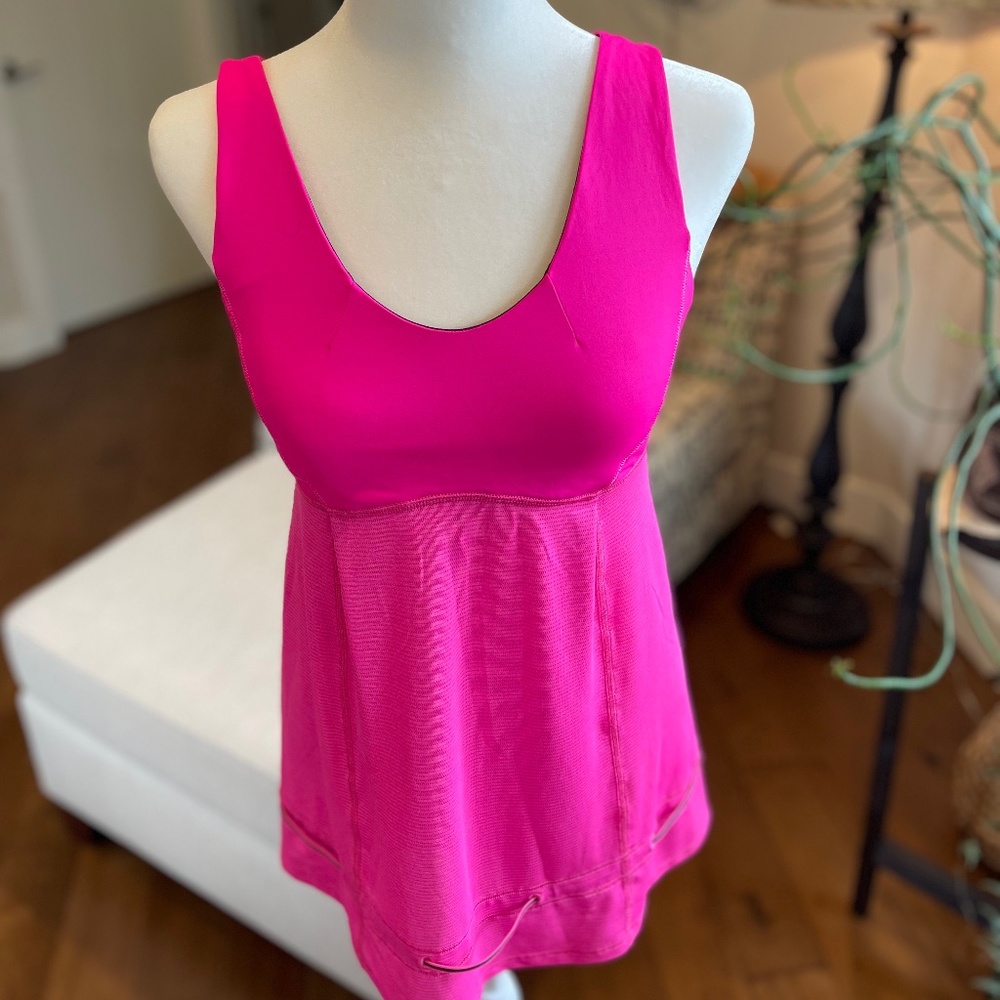 Lululemon Hustle and Bustle Tank Top Size 6 Raspberry Glo Light